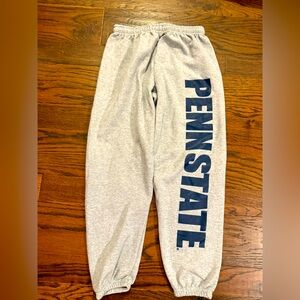 Penn State Heather Gray Sweatpants Gildan size Medium with elastic at the bottom